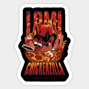 Chickenzilla Lomi Sticker